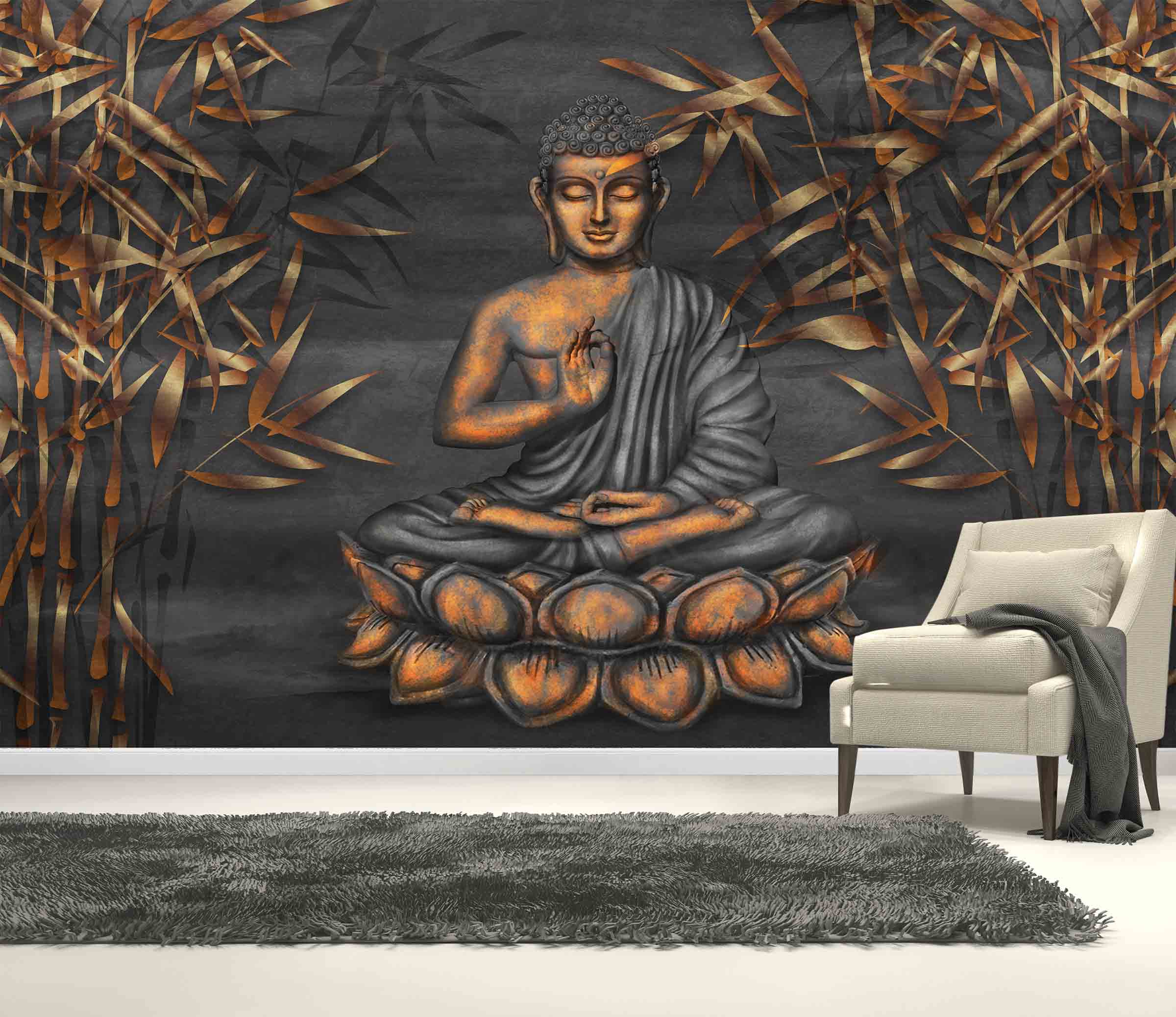 Blessing Buddha Wallpaper Buddha Wallpaper for Spiritual Wall Art